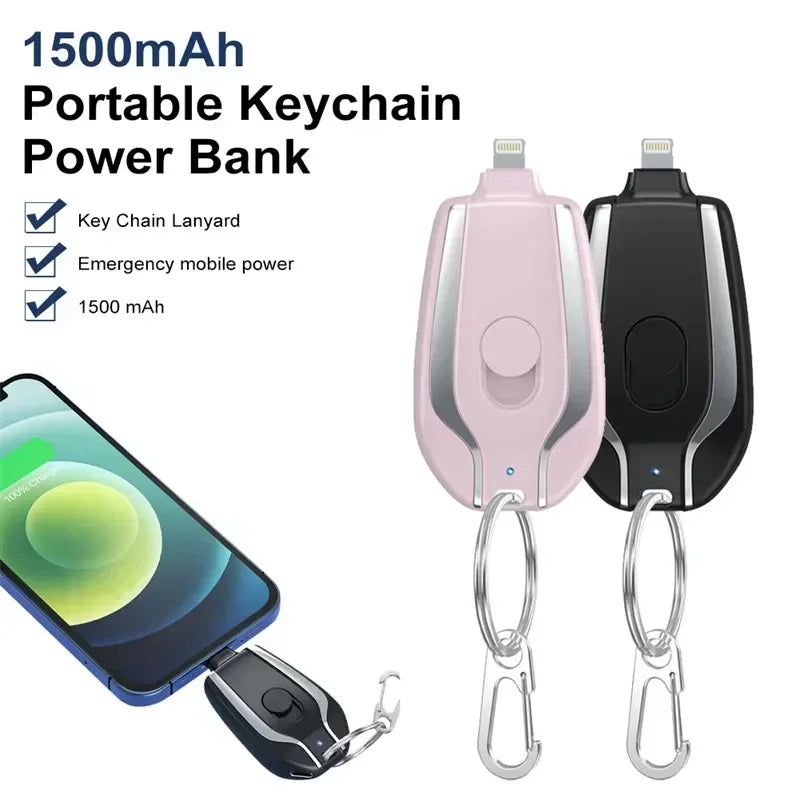Portable Keychain Emergency Power Bank 1500mAh(50% OFF Last Day!!!)