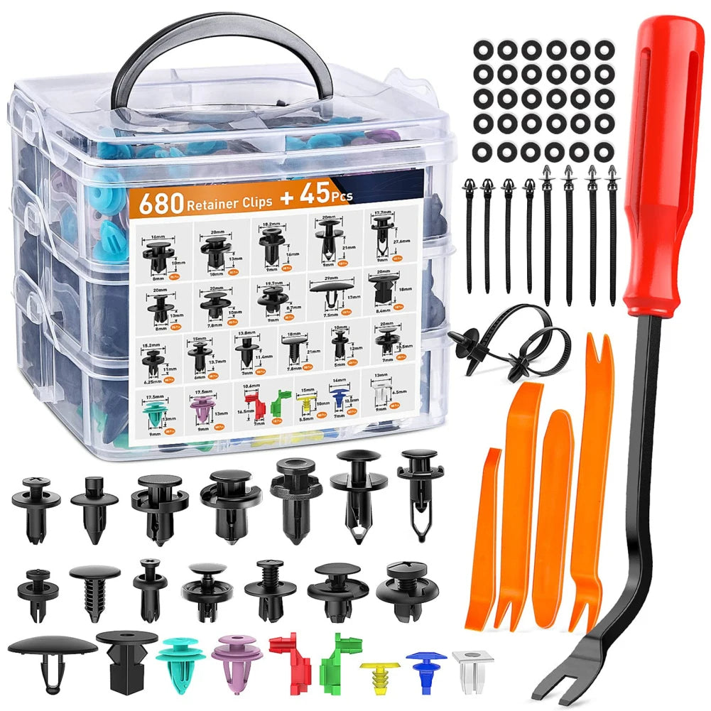 Universal Car Retainer Clips & Fastener Remover Set