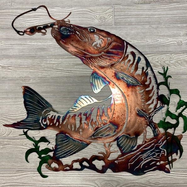 SOLO MALLARD HUNTING & TROUT FISHING - METAL WALL ART