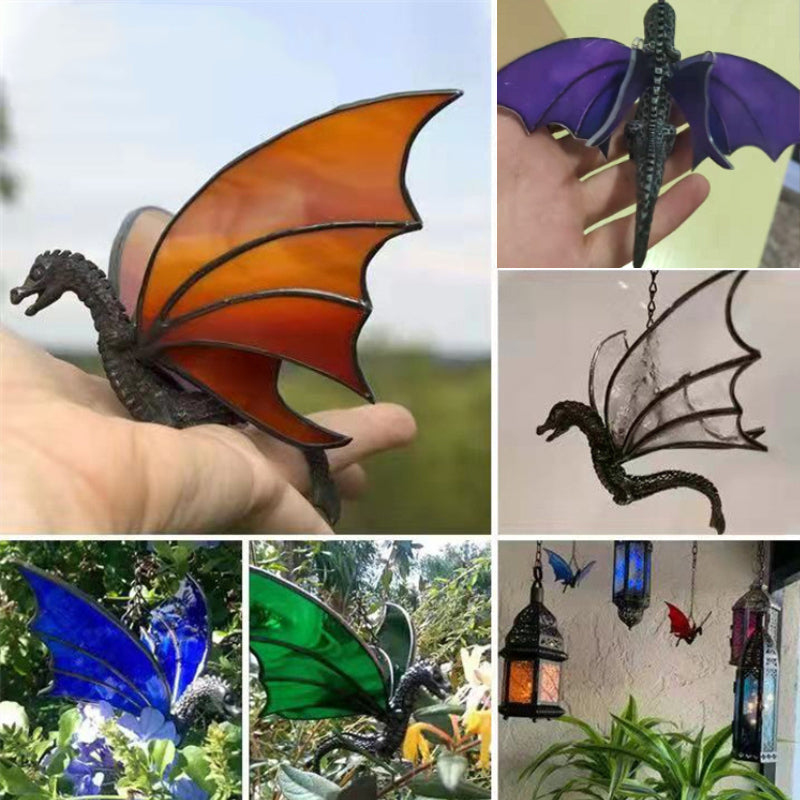 Colorful Stained Hanging Dragon Decoration