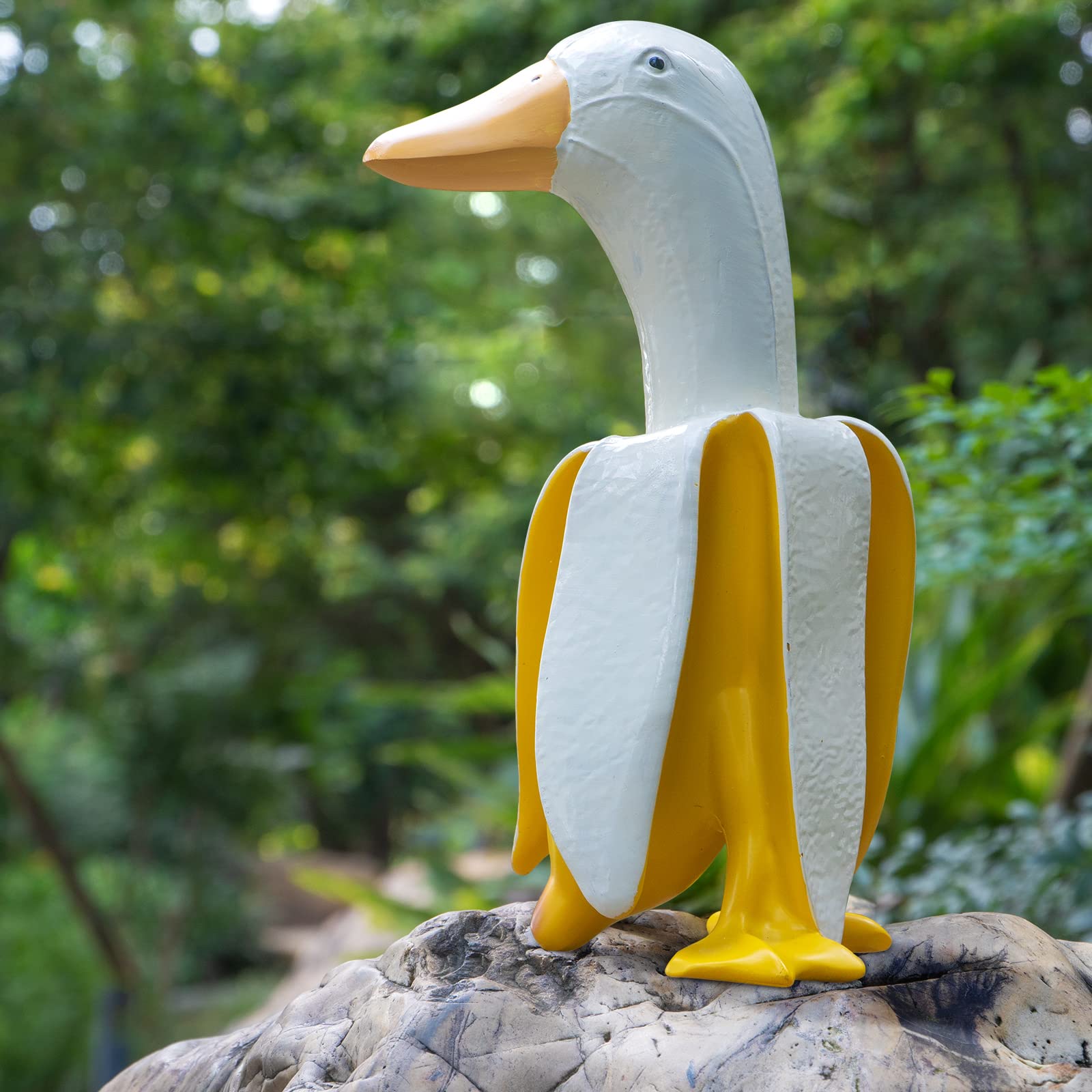Banana Dog Statue, Garden Art Sculpture Ornaments, Creative Resin Figurine Gnomes