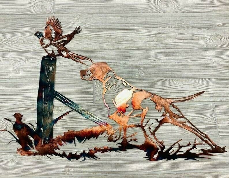 SOLO MALLARD HUNTING & TROUT FISHING - METAL WALL ART