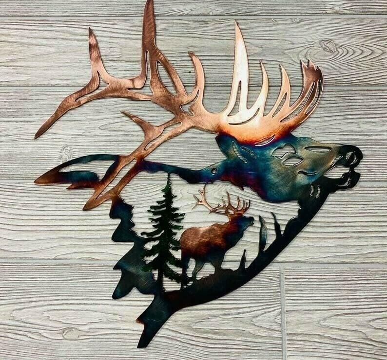 SOLO MALLARD HUNTING & TROUT FISHING - METAL WALL ART