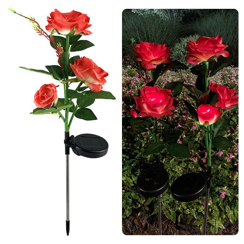 SOLAR🌹SPRING ROSE GARDEN STAKE LIGHTS