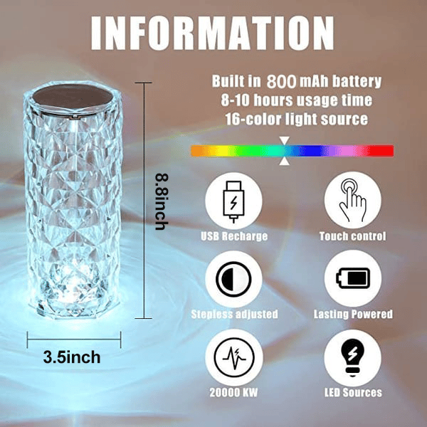 🔥Early Christmas Sale 50% Off - Touching Control Rose Lamp✨