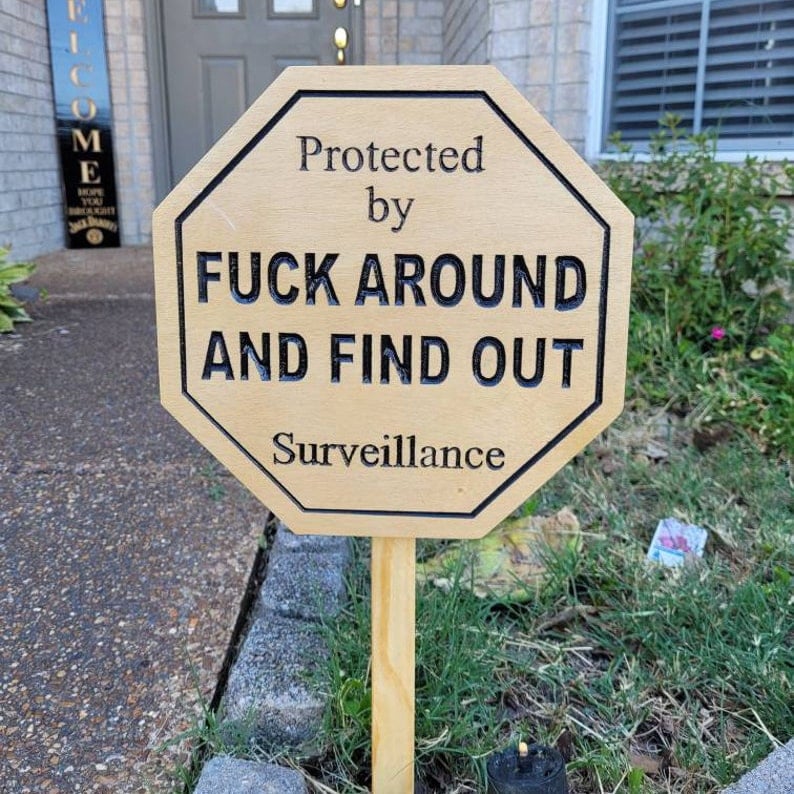 Security Sign-Funny Yard Signs