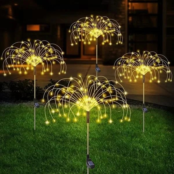 Waterproof  Solar Garden Fireworks Lamp