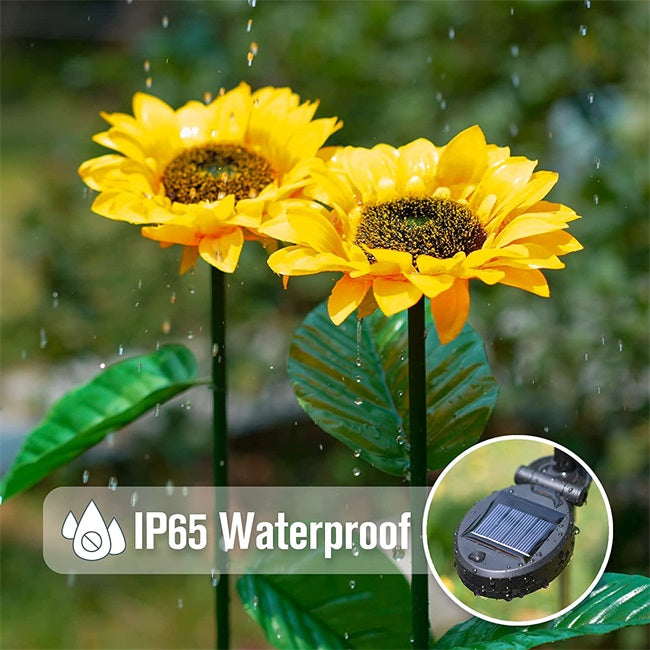 Solar Sunflower Outdoor Garden Light