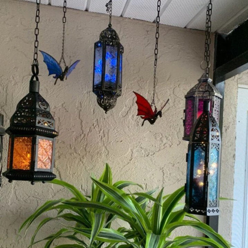Colorful Stained Hanging Dragon Decoration
