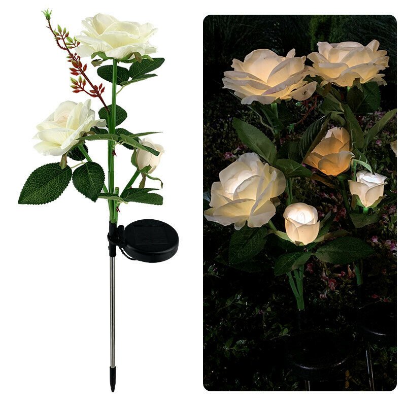 SOLAR🌹SPRING ROSE GARDEN STAKE LIGHTS