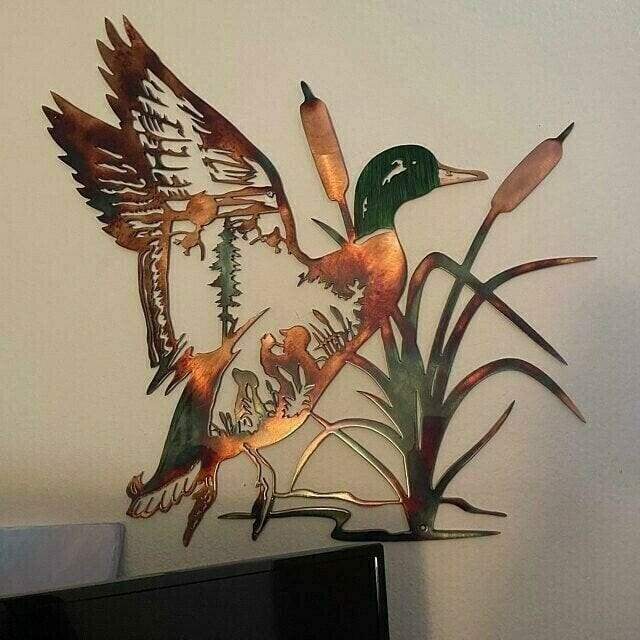 SOLO MALLARD HUNTING & TROUT FISHING - METAL WALL ART