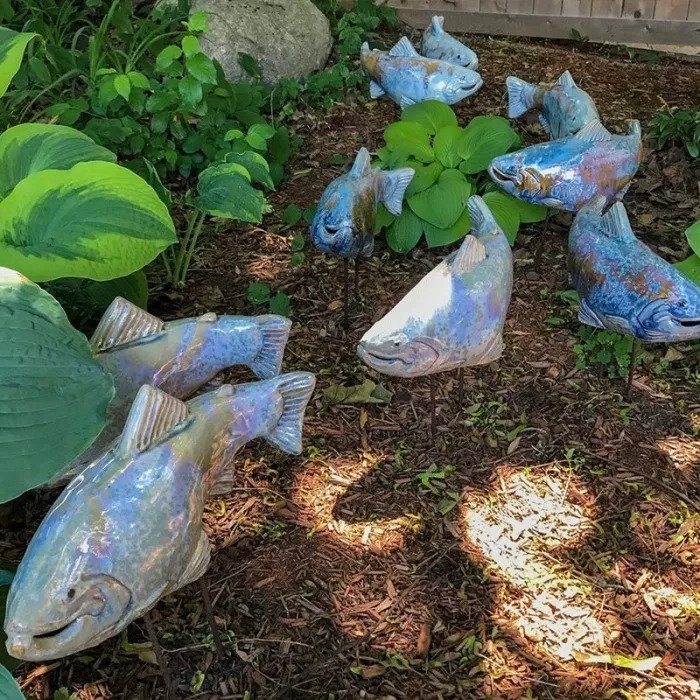 Ceramic Koi Set Garden/Home Decor