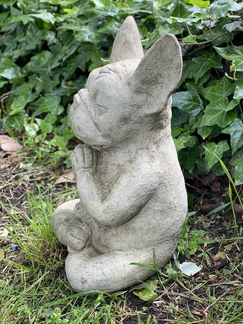 🔥Buy 2 Free Shipping🔥Meditating Sitting French Bulldog, French Bulldog Decor, Bull Dog Ornament