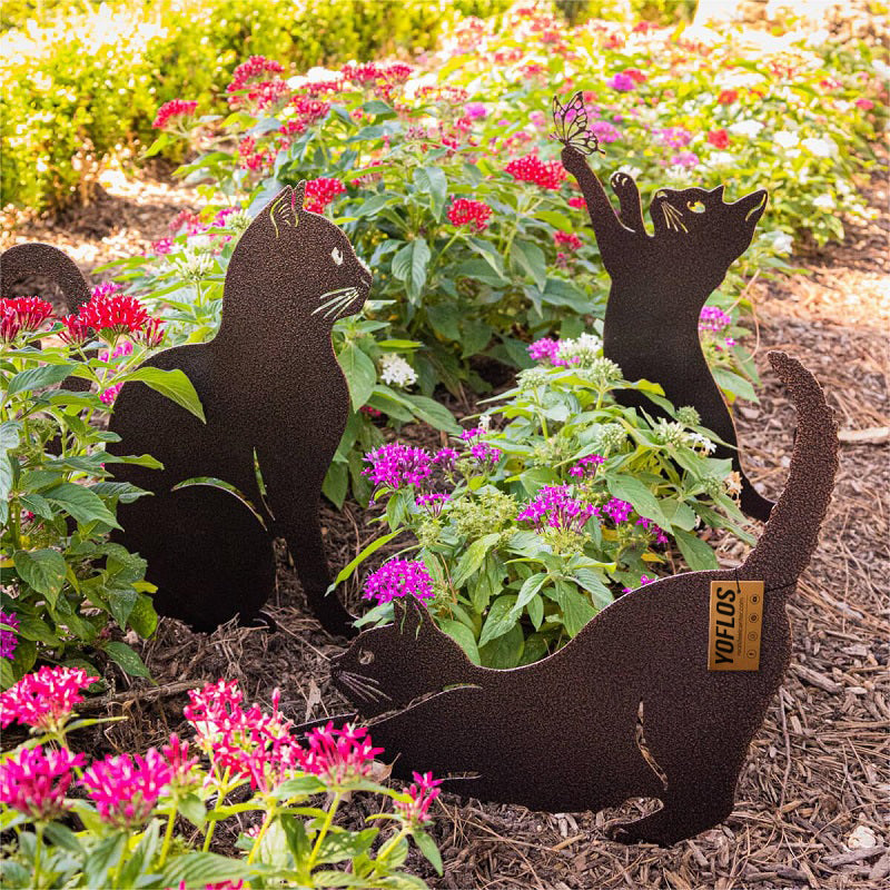 (🔥Last Day Promotion-SAVE 50% OFF) Adorable Metal Cats Decor -Garden 