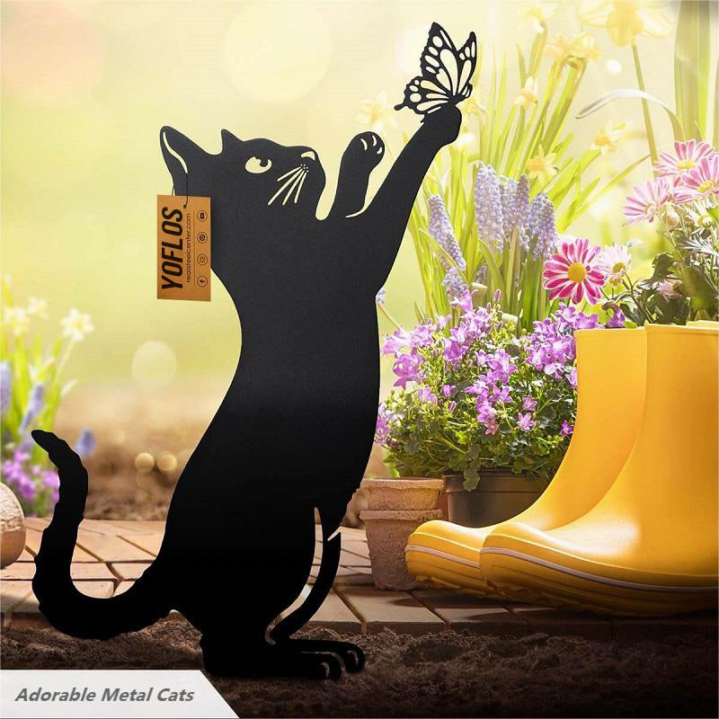 (🔥Last Day Promotion-SAVE 50% OFF) Adorable Metal Cats Decor -Garden 