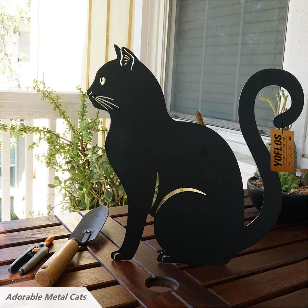 (🔥Last Day Promotion-SAVE 50% OFF) Adorable Metal Cats Decor -Garden 