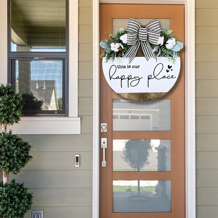 This is our happy place(Front Door Wreath)