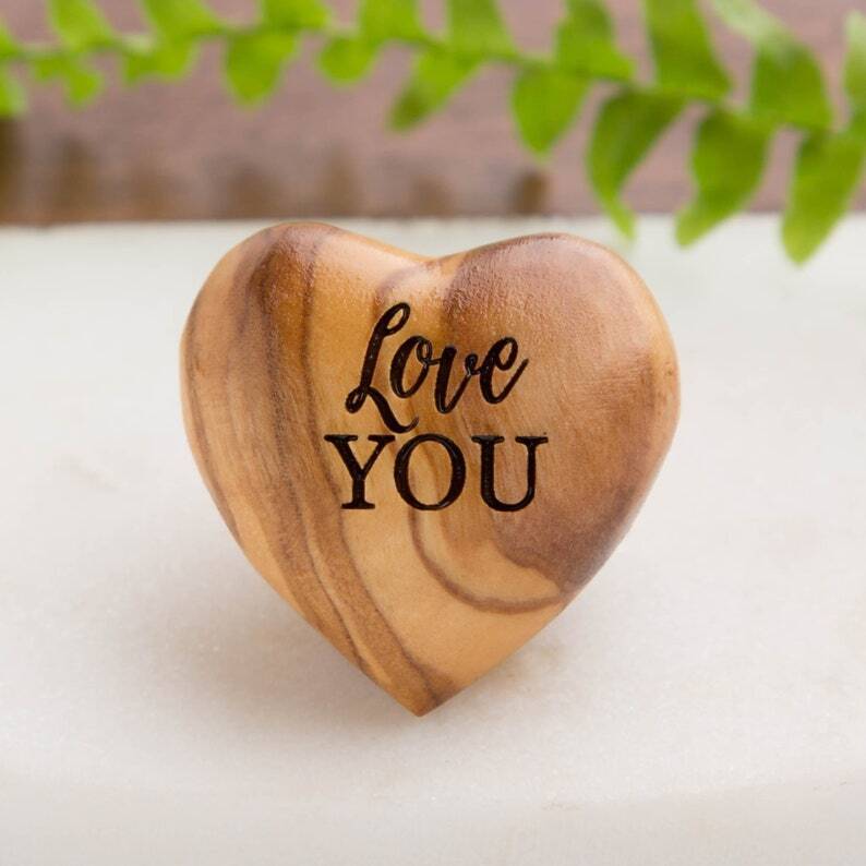 Pocket Hug Wooden Heart Token