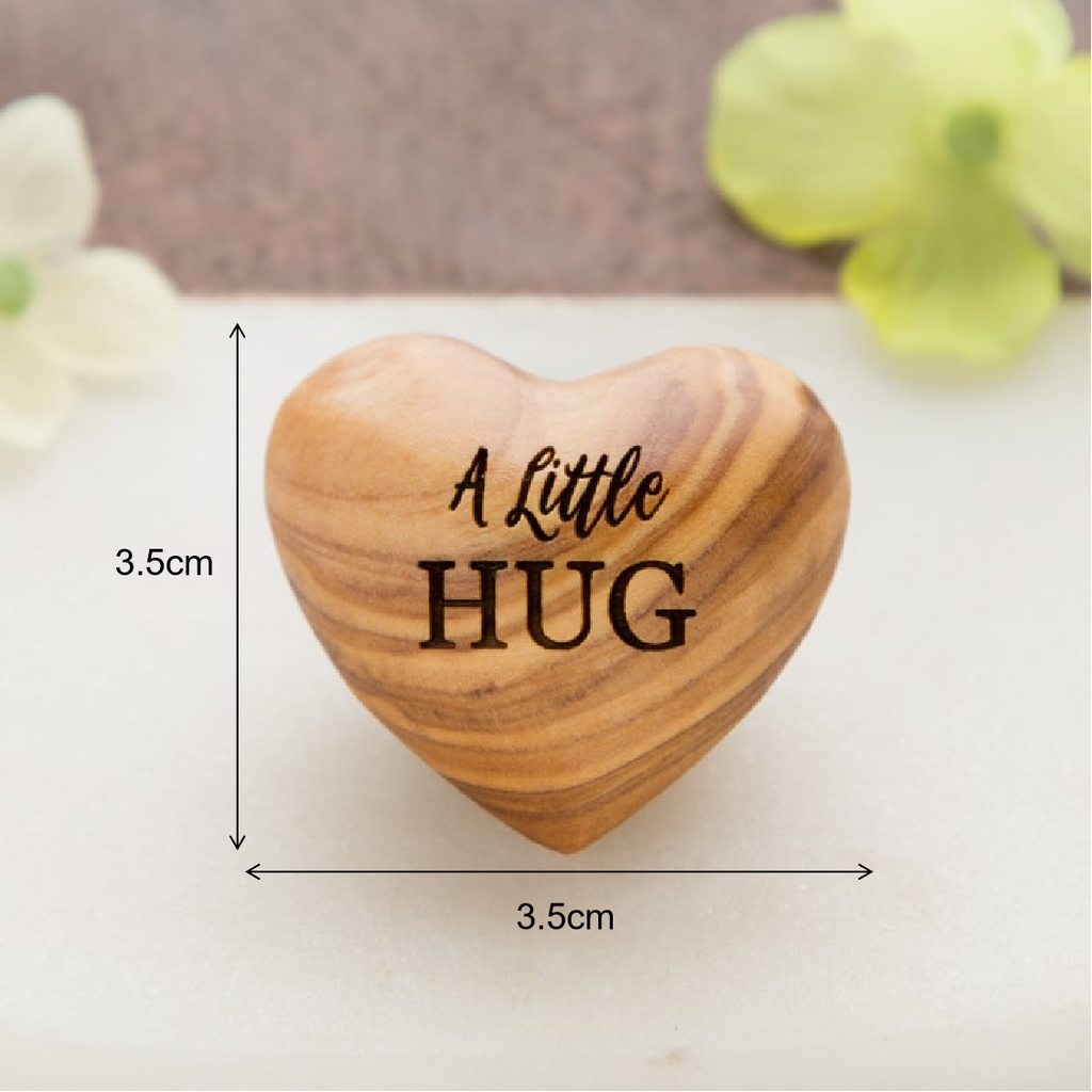 Pocket Hug Wooden Heart Token