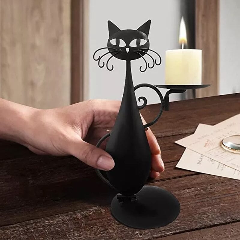 Black cat candlestick