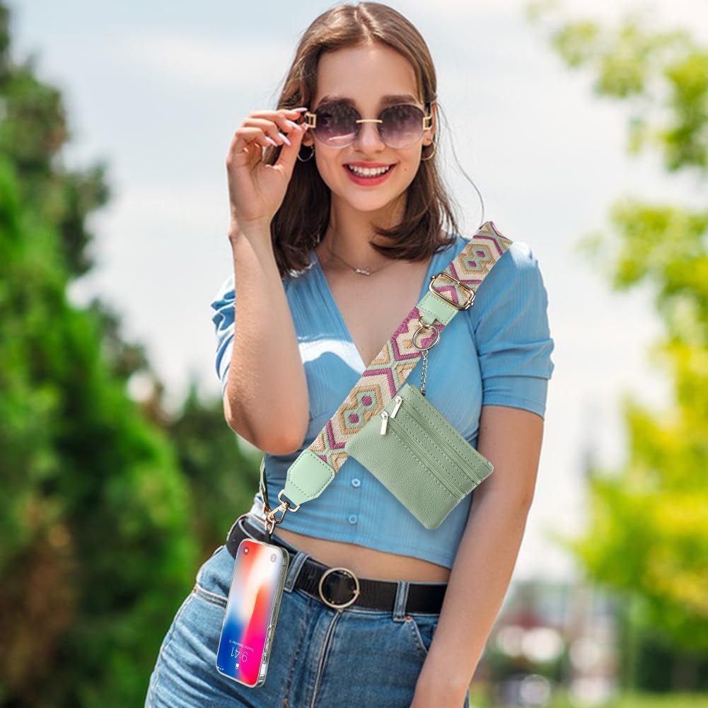 Phone Strap with Zippered Pouch