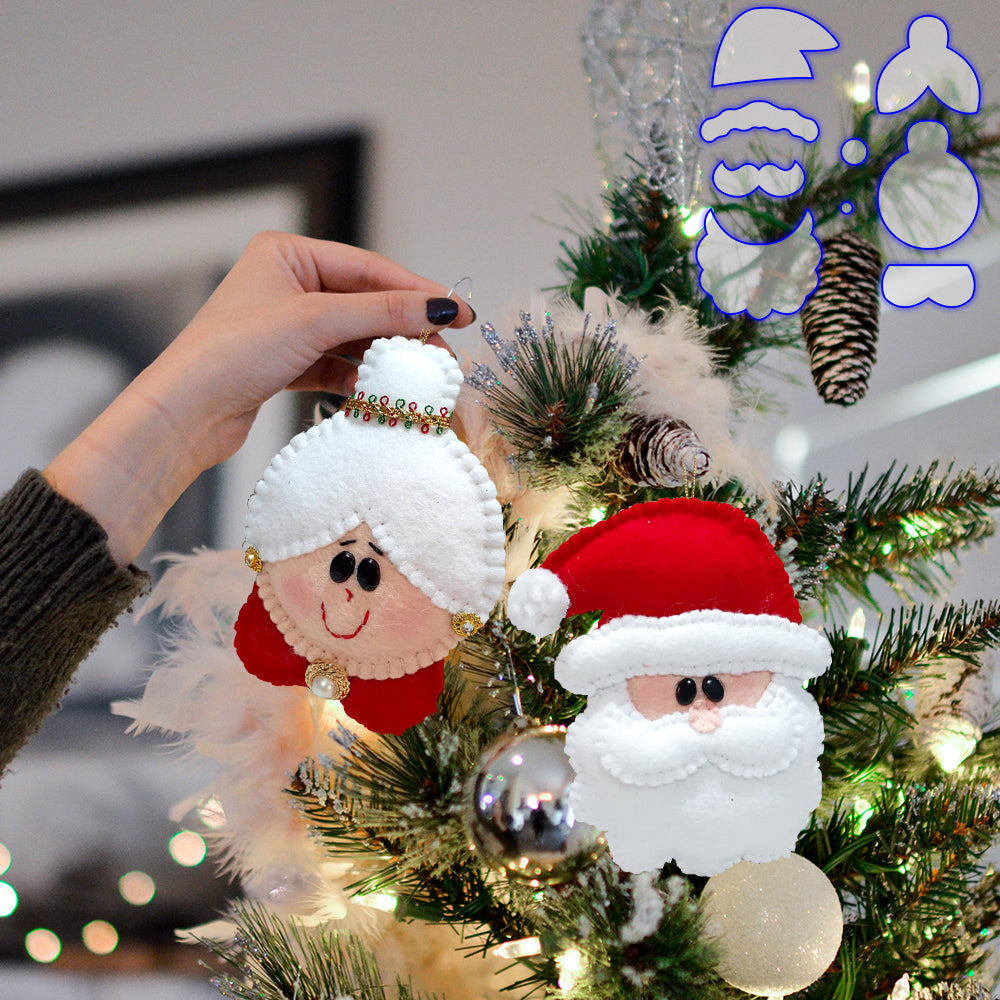 Christmas Couple Ornaments Template Set