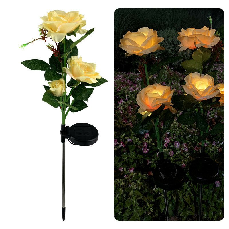 SOLAR🌹SPRING ROSE GARDEN STAKE LIGHTS