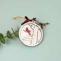 Cardinal Christmas Memorial Ornament, "I am Always with you"