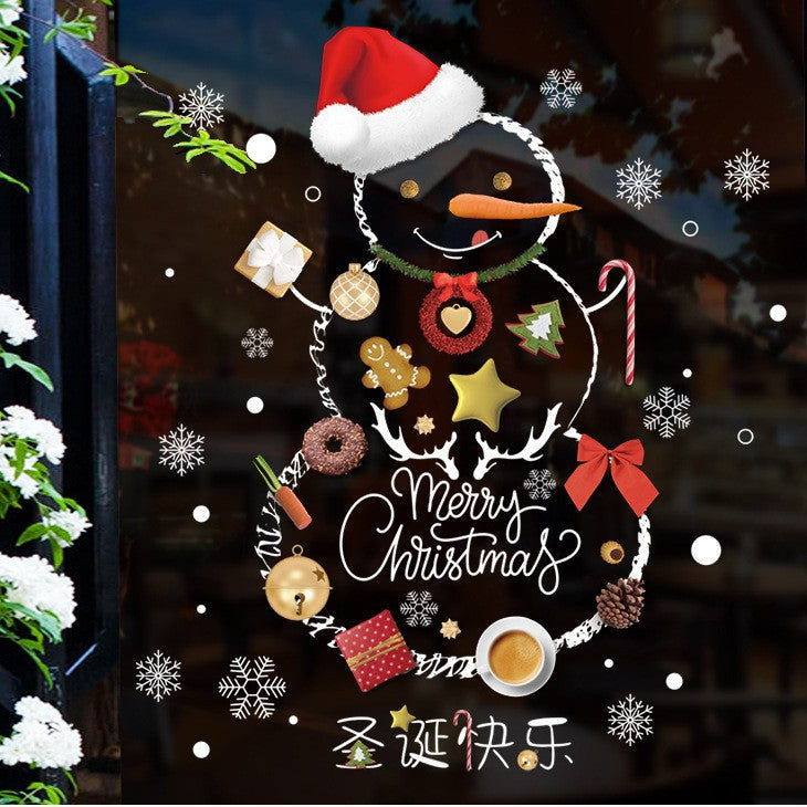 🔥4 Packs Christmas Window Clings Double-Sided Re-appliable Decoration🎅
