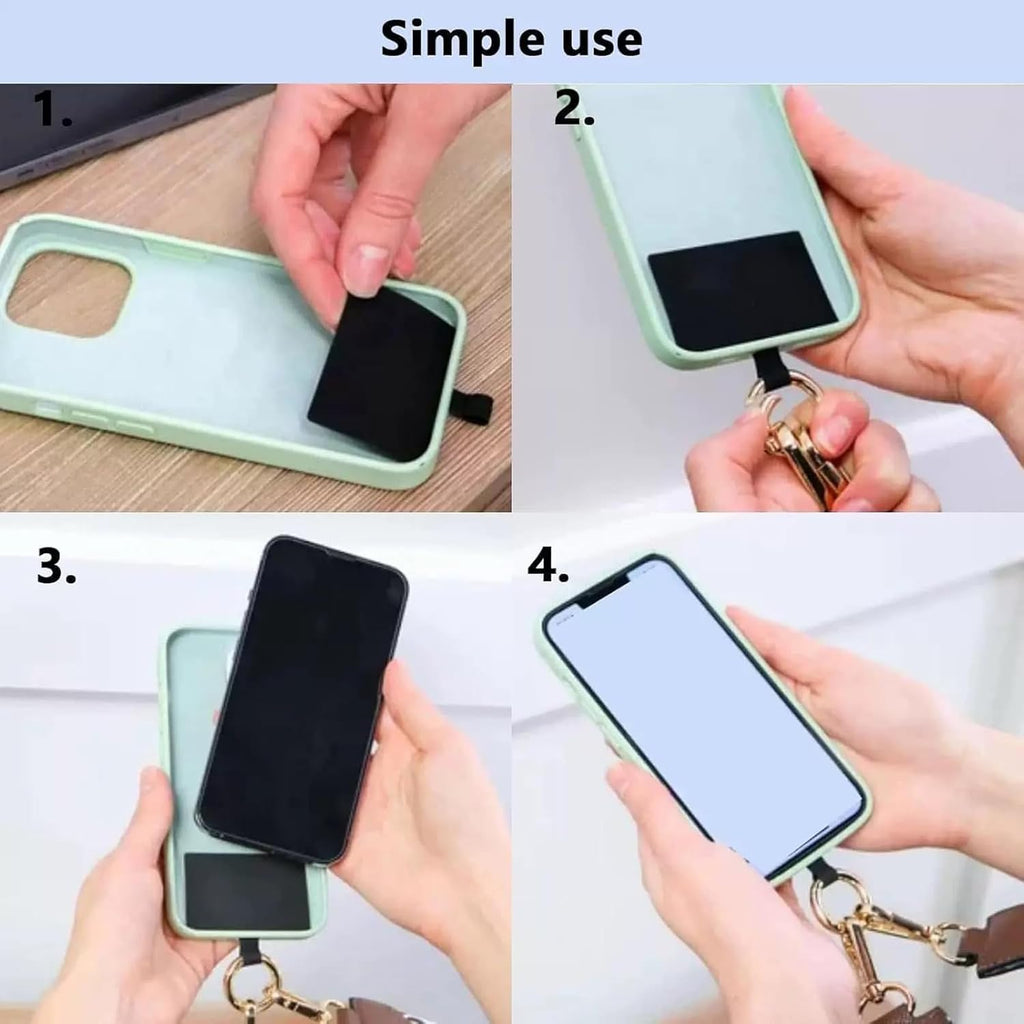 Phone Strap with Zippered Pouch