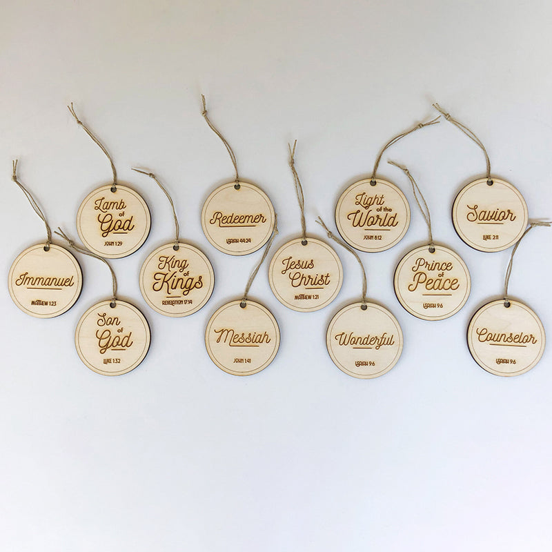 Names of Jesus Christ Ornaments