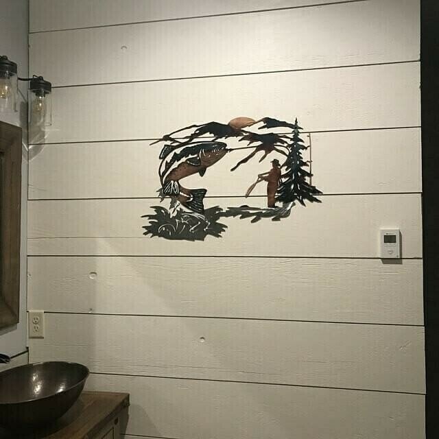 SOLO MALLARD HUNTING & TROUT FISHING - METAL WALL ART