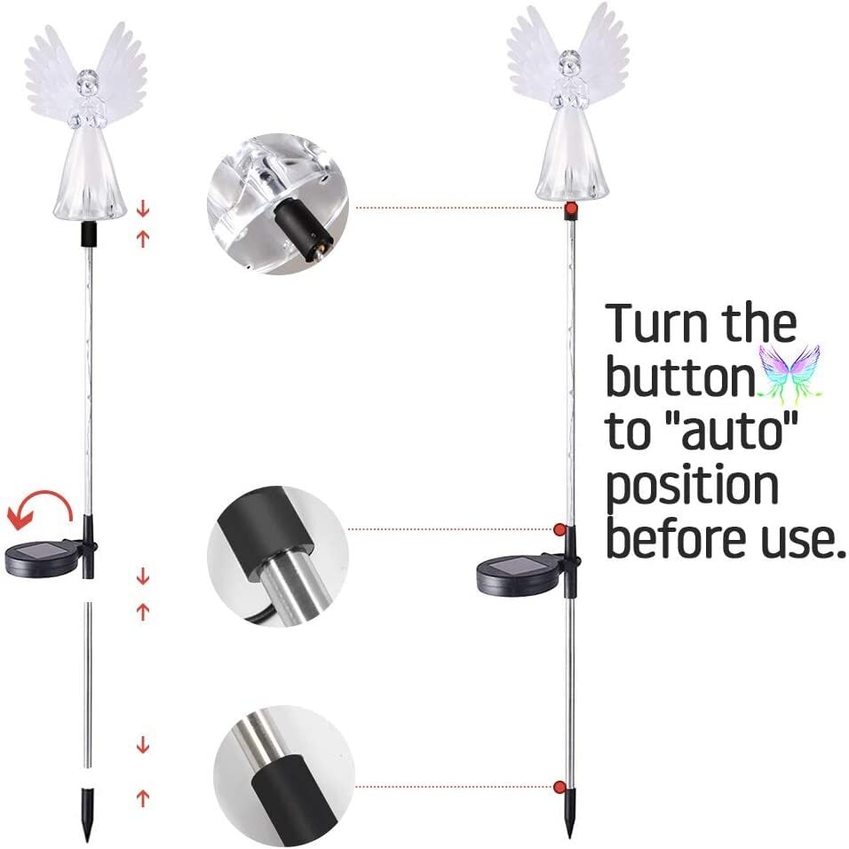 Solar-Powered Angel Lights Memorial Gifts