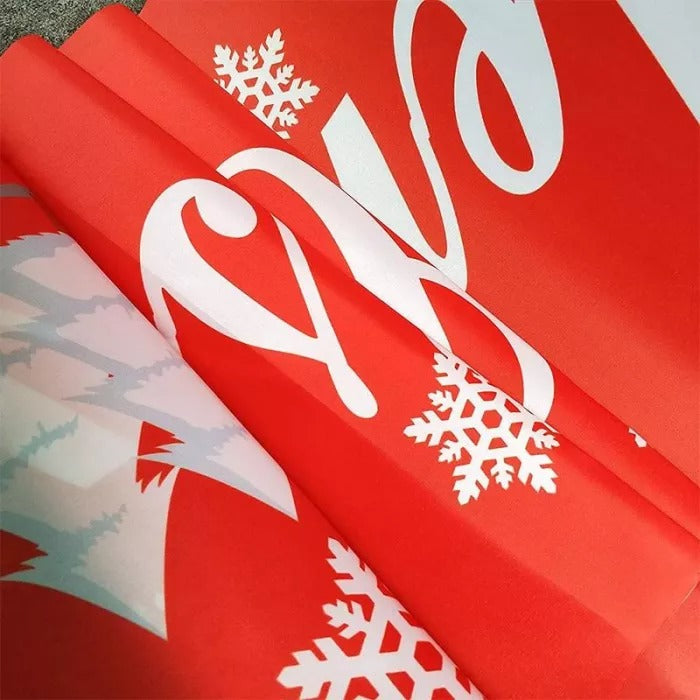 Christmas Outdoor Banner Flag Pulling