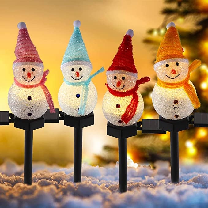 Waterproof Solar Snowman Lamp
