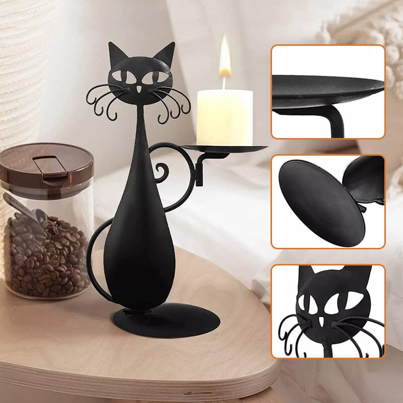 Black cat candlestick