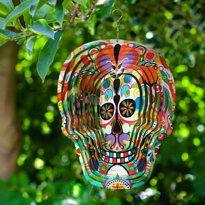  Sugar Skull Wind Spinners
