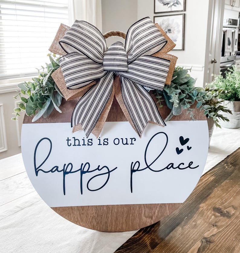 This is our happy place(Front Door Wreath)