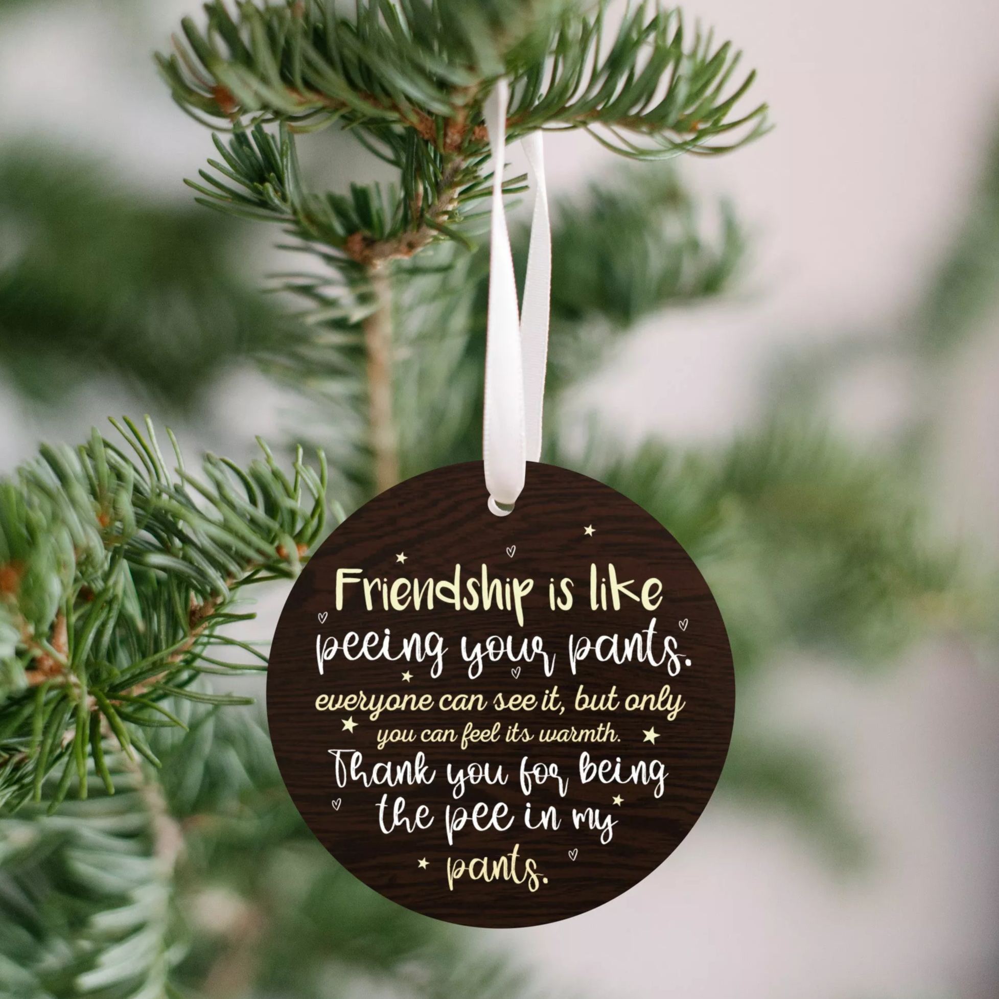 Friendship Is Like Peeing Your Pants Ornament