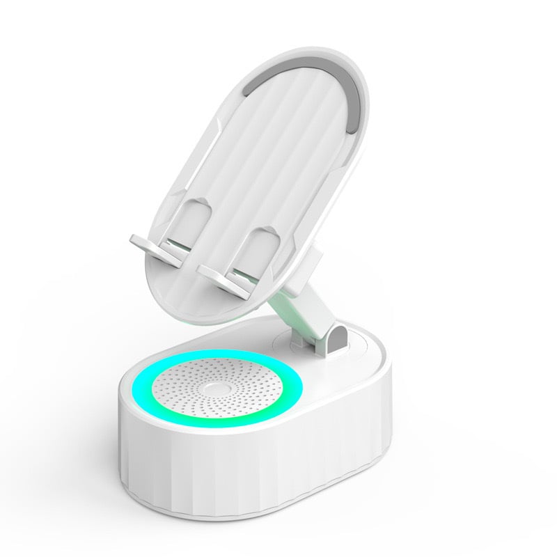 2024 Upgraded Cell Phone Stand with Induction Speaker/Power Bank/Atmosphere Light(50% OFF last day!!!)