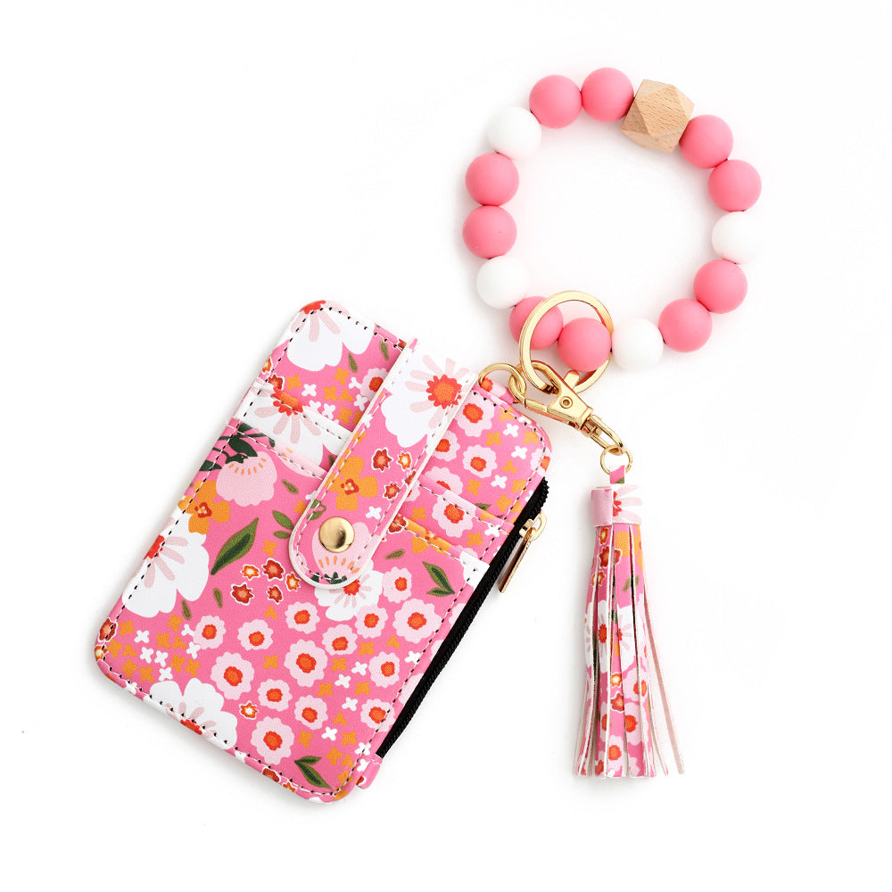 2024 New Women's Floral Keychain Wristlet Wallet(30% OFF Today!!!)