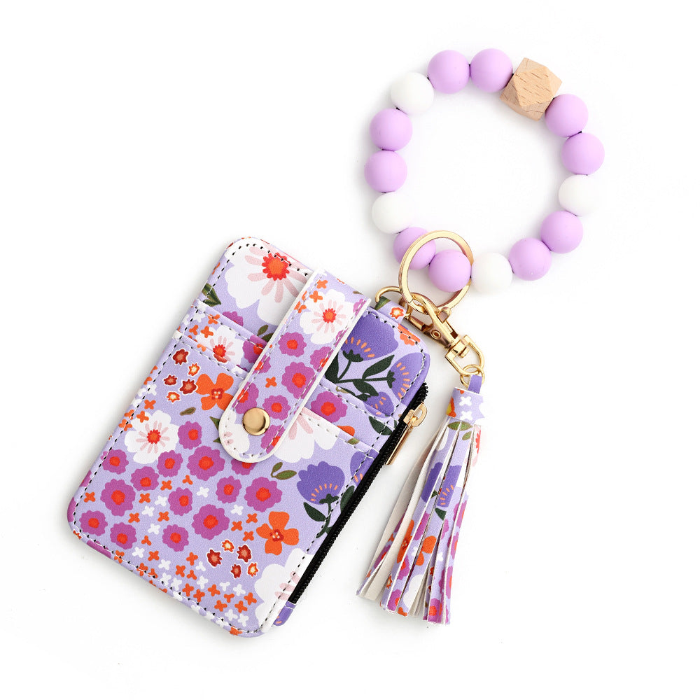 2024 New Women's Floral Keychain Wristlet Wallet(30% OFF Today!!!)