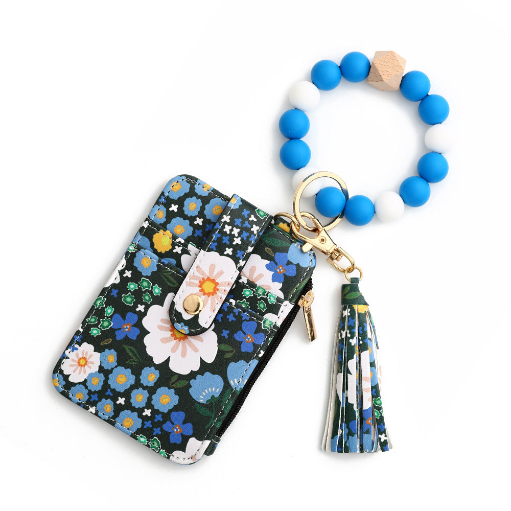 2024 New Women's Floral Keychain Wristlet Wallet(30% OFF Today!!!)