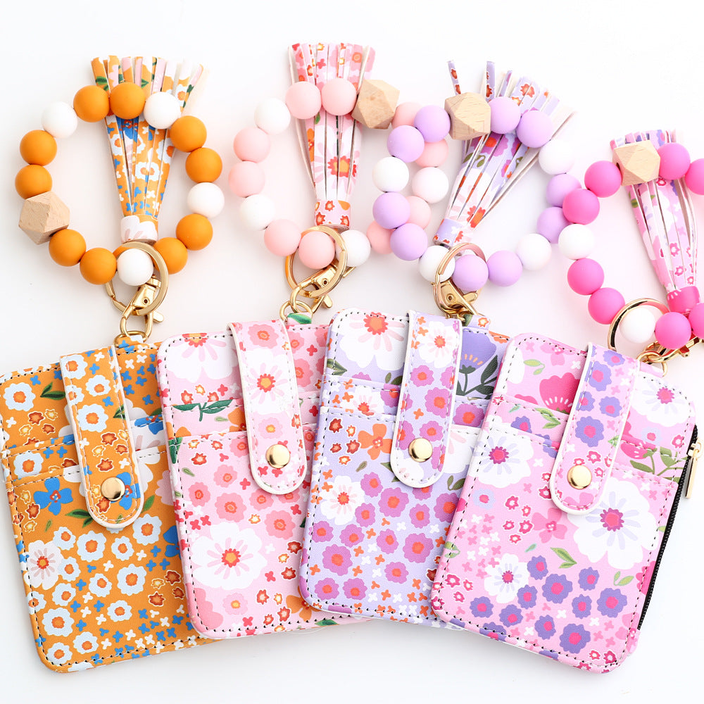 2024 New Women's Floral Keychain Wristlet Wallet(30% OFF Today!!!)