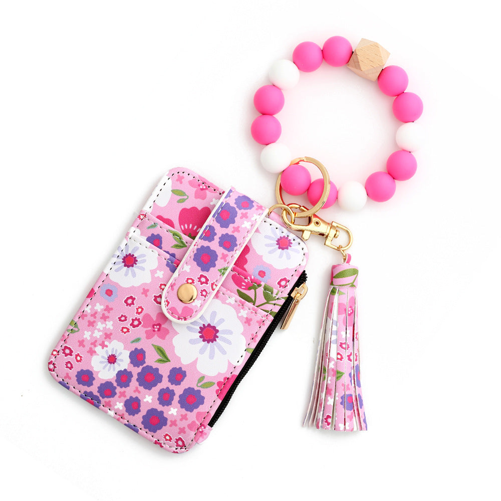 2024 New Women's Floral Keychain Wristlet Wallet(30% OFF Today!!!)