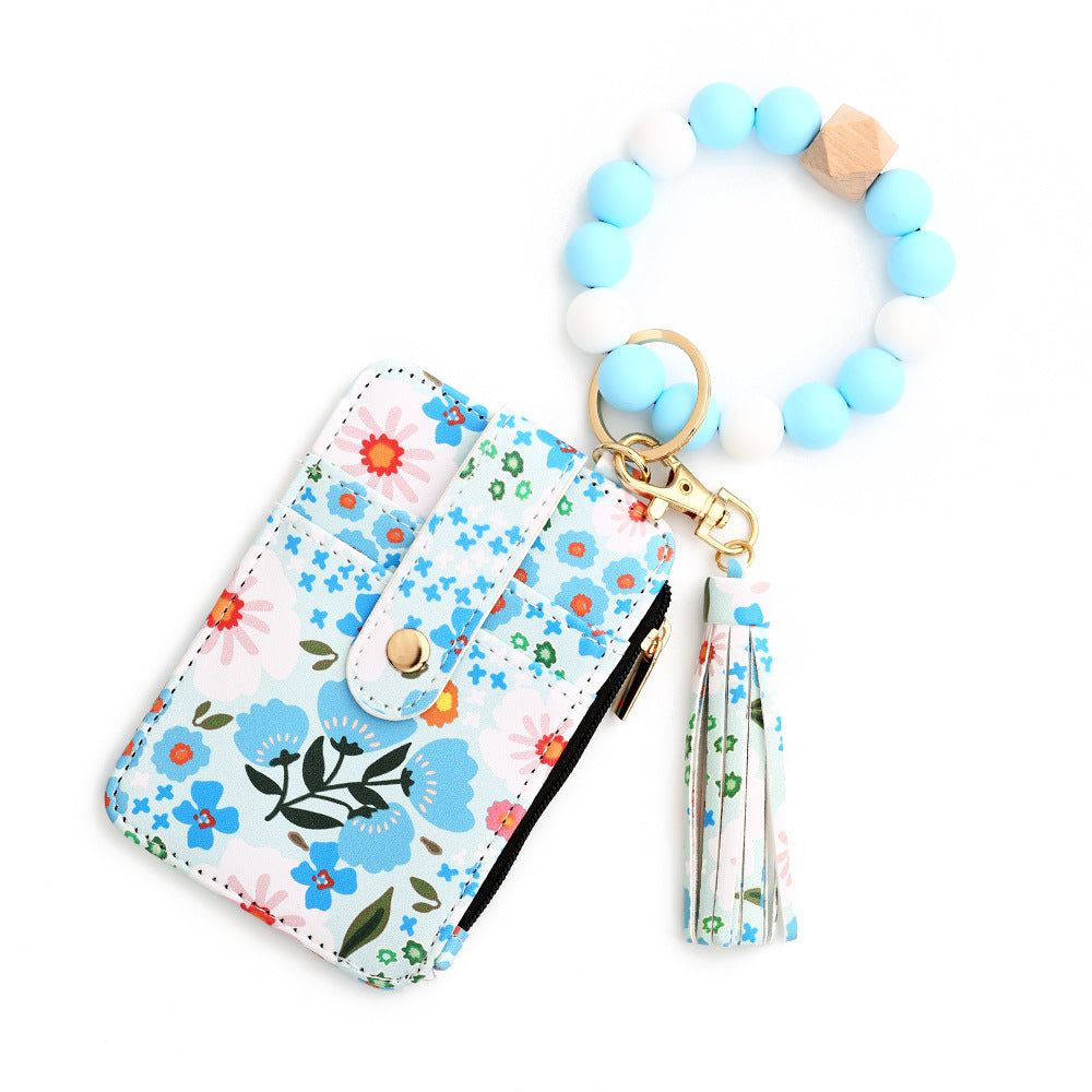 2024 New Women's Floral Keychain Wristlet Wallet(30% OFF Today!!!)