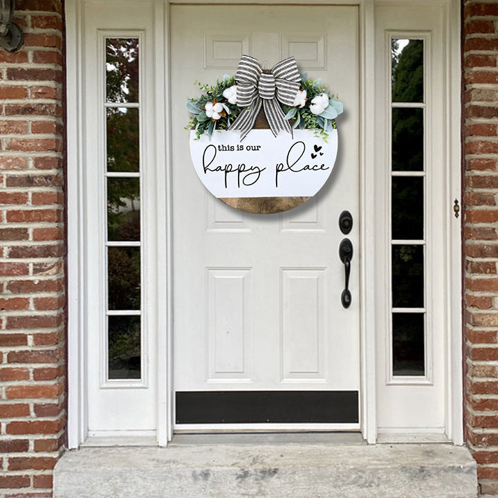 This is our happy place(Front Door Wreath)