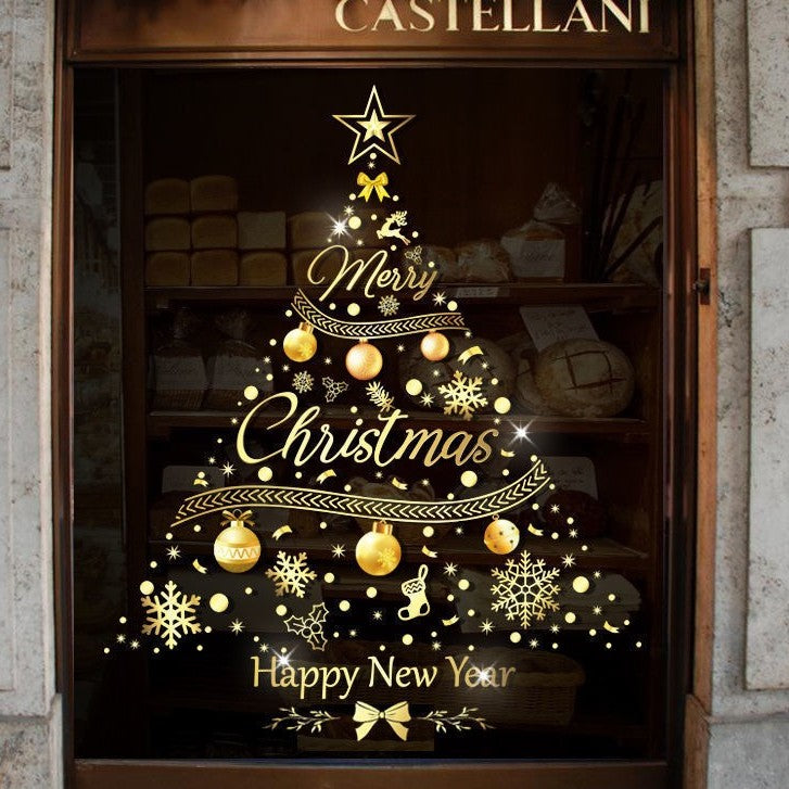 🔥4 Packs Christmas Window Clings Double-Sided Re-appliable Decoration🎅