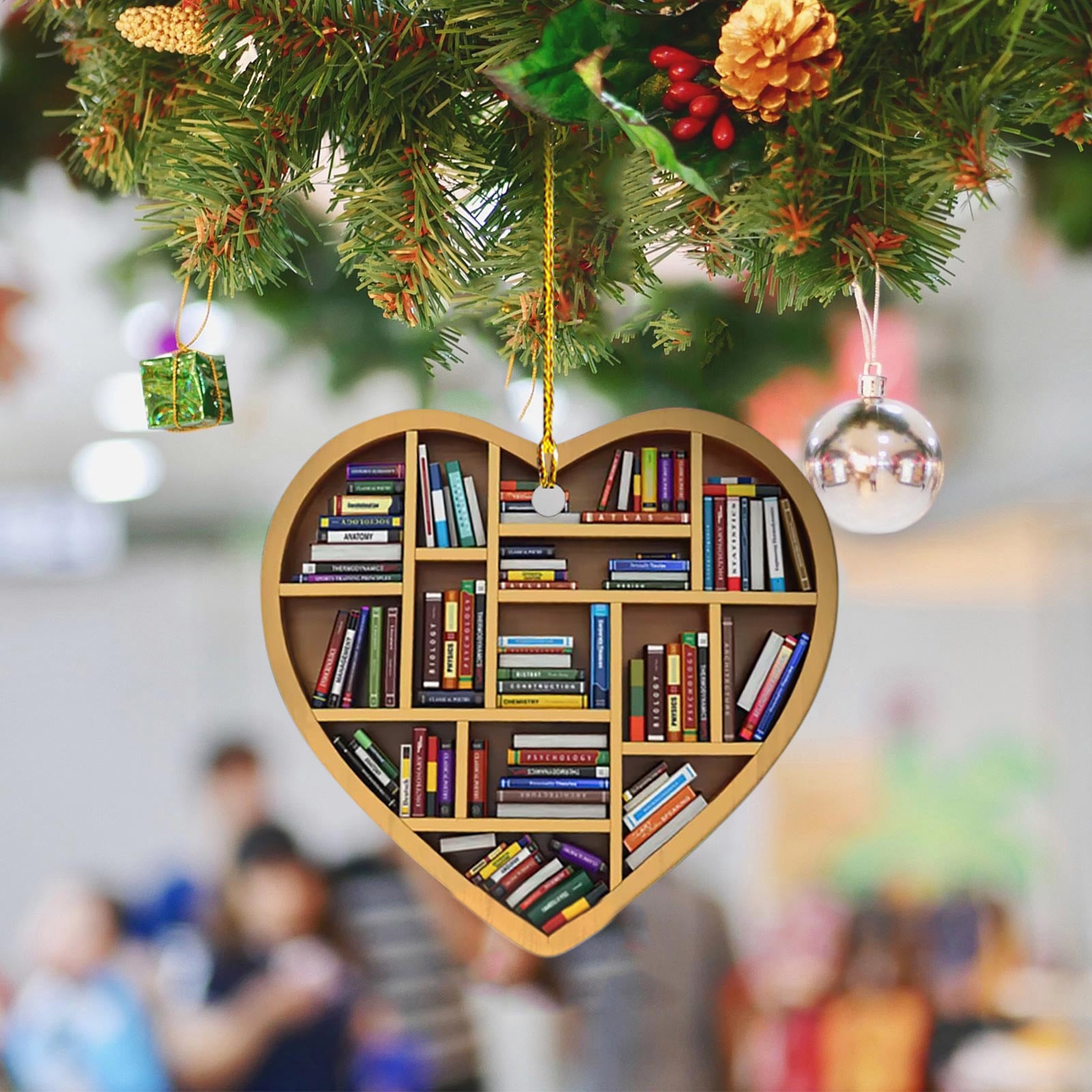 2022 Book Lovers Heart Ornament