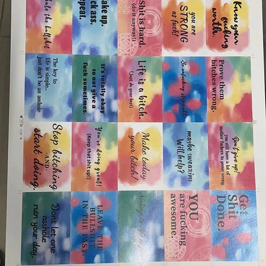 Funny Motivation Cards Gift (1 Set of 20 Sheets)